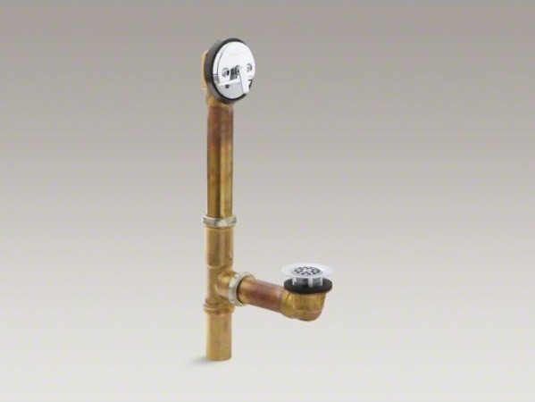 KOHLER Swiftflo(TM) 1-1/2" adjustable drain, 17-gauge brass, for 14" to 16" bath