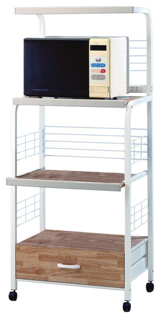 BM148283 Commodious Kitchen Shelf On Casters, White