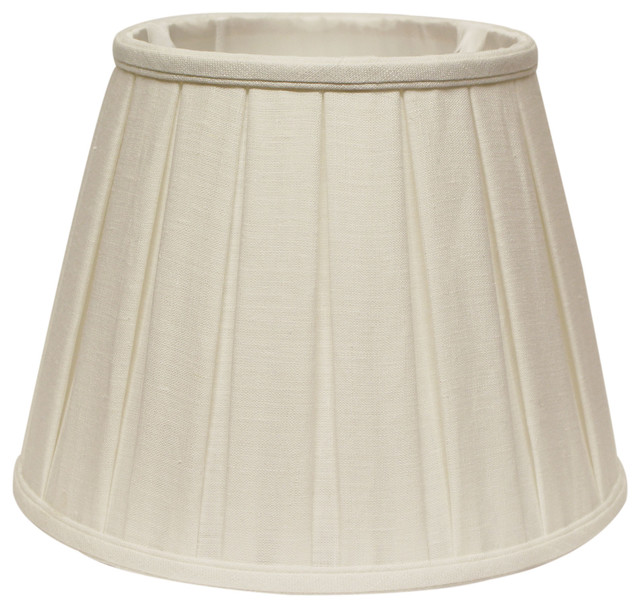 Slant Linen Box Pleat Softback Lampshade With Washer Fitter, White