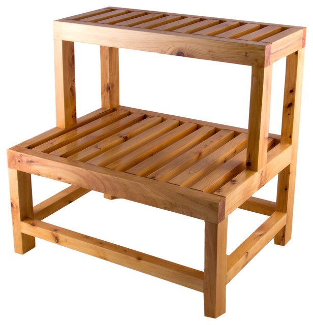 20 Double Wooden Stepping Stool Multi Purpose Accessory Rustic