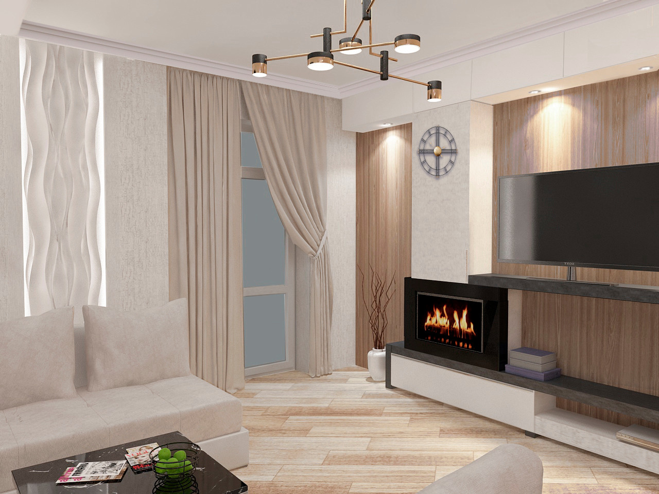 Гостиная в  ж/к Солдатская слободка