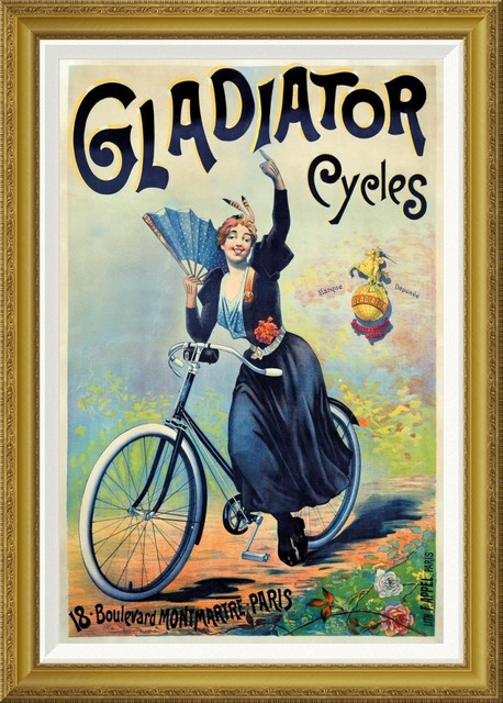 Cycles Gladiator Vintage Stretched Canvas Prints Framed Wall Art Shop Home Decor 