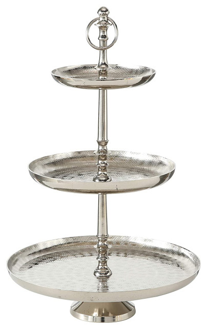 Etched Tiered Stand, 19.5" Tall