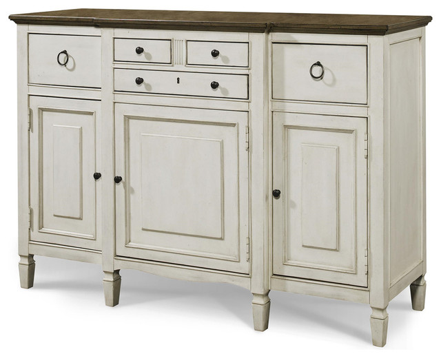 Allergisk Udførelse gentage Country-Chic Maple Wood White Buffet Server Cabinet- Driftwood - French  Country - Buffets And Sideboards - by Zin Home | Houzz