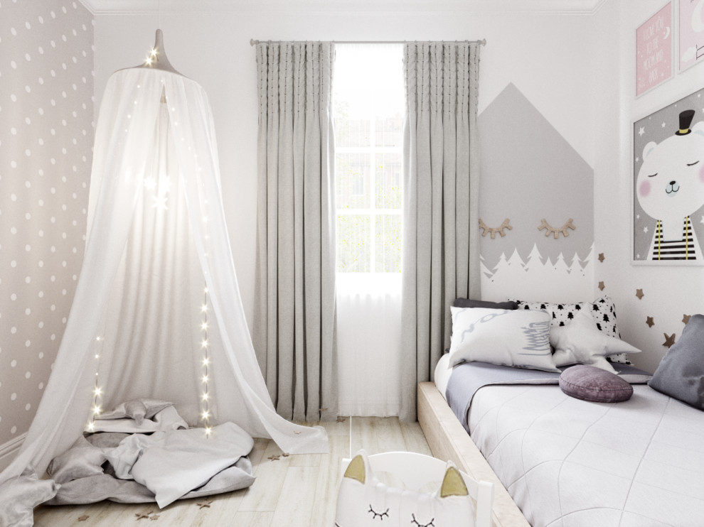 Дизайн интерьера квартиры в ЖК Светлый мир внутри. Детская