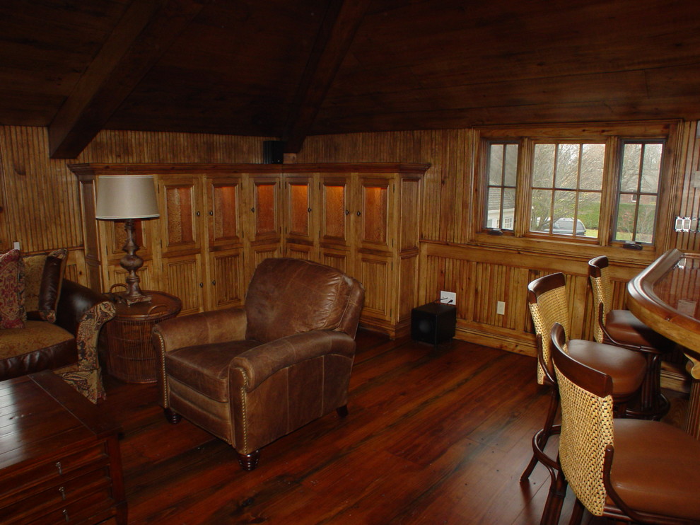 This is an example of a country family room in New York.