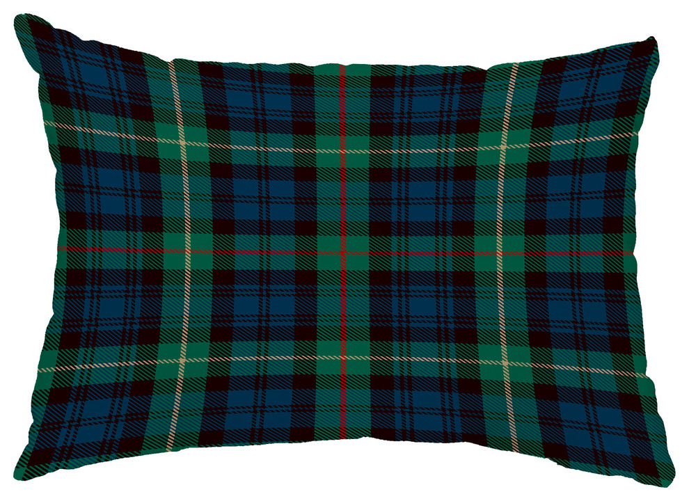 green plaid throw pillows