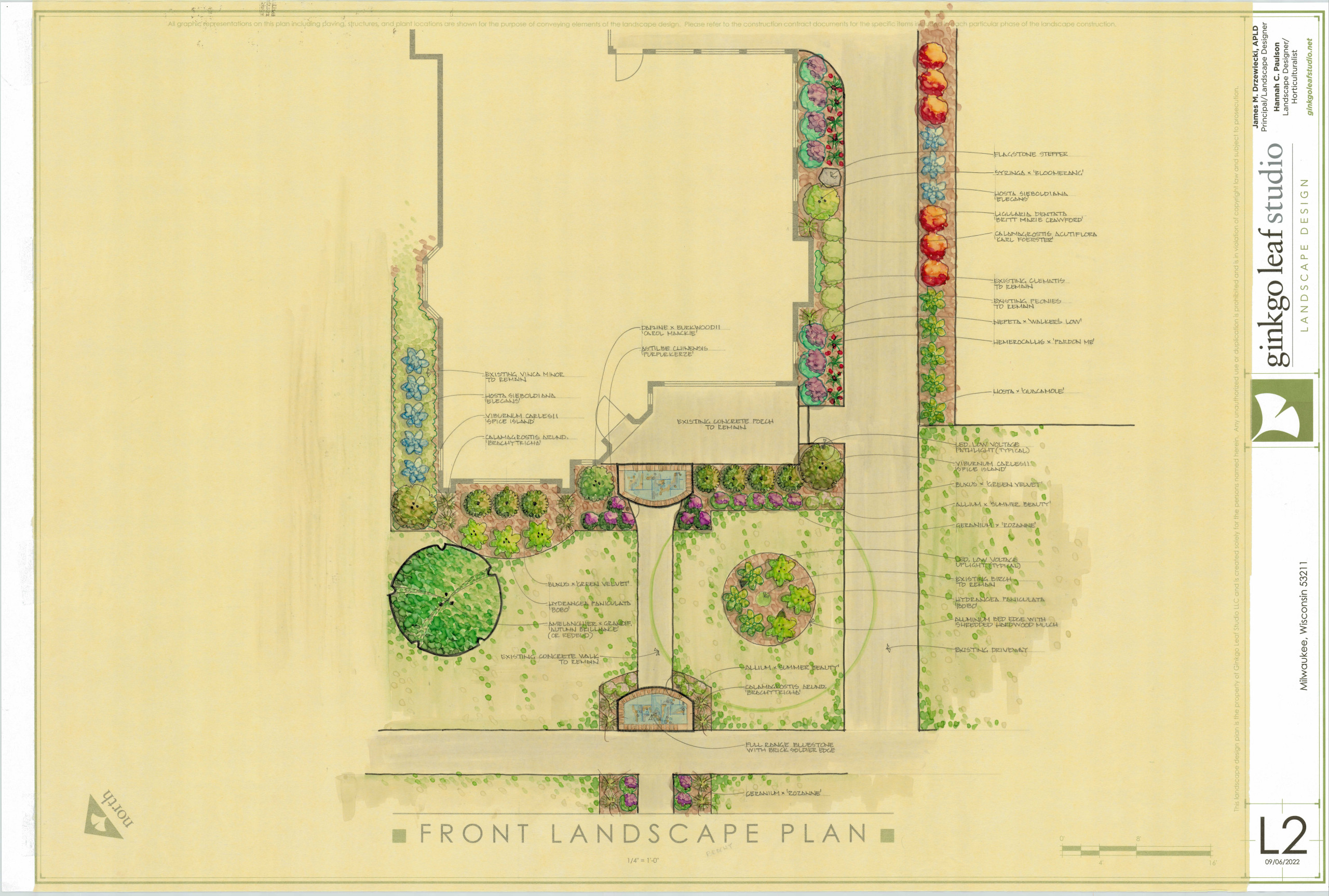 Traditional Tudor Front Landscape - Milwaukee, WI