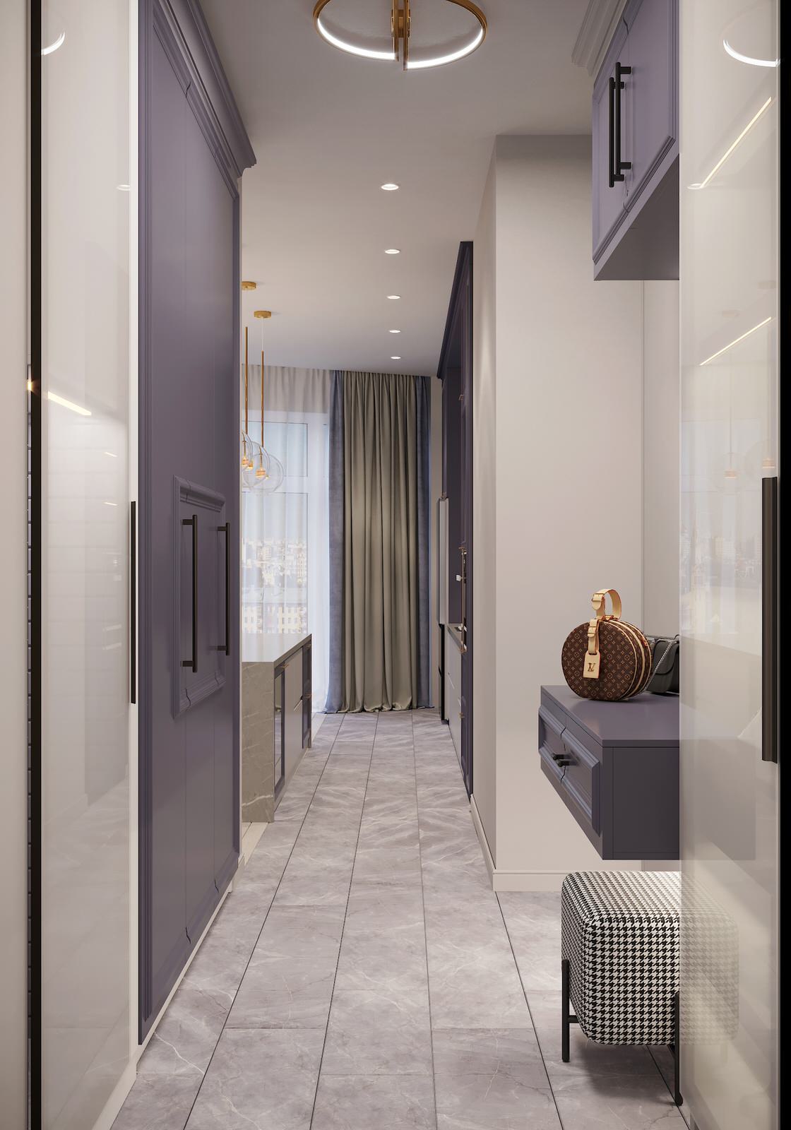 Визуализация (настройка света, материалов) квартиры в Москве.