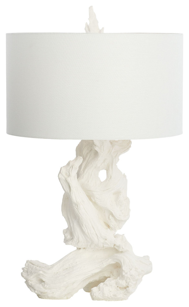 Driftwood Table Lamp, White