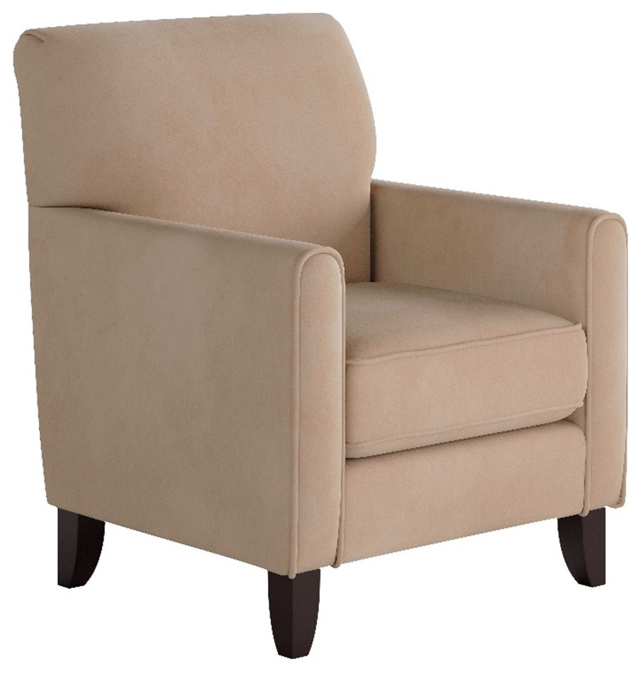 Southern Home Furnishings Bella Blush Fabric Accent Chair in Mauve Pink