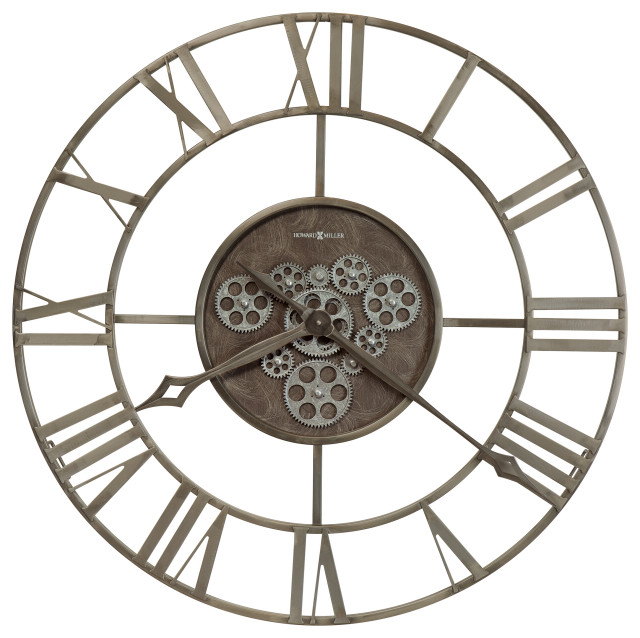 Howard Miller Laken Wall Clock, 32" Diameter Industrial Wall Clocks