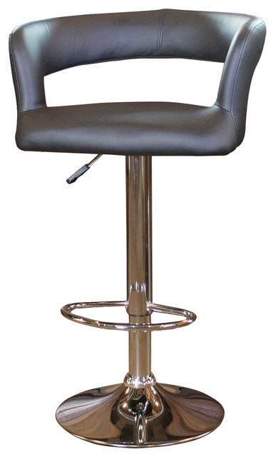 AmeriHome BS2440 Adjustable Height Bar Stool with Round Back