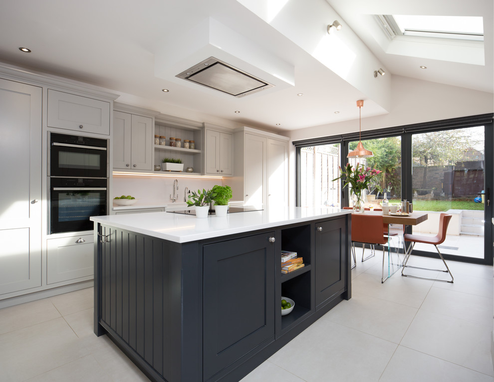Windsor Home - Pale Grey and Charcoal Kitchen - Contemporary - Kitchen