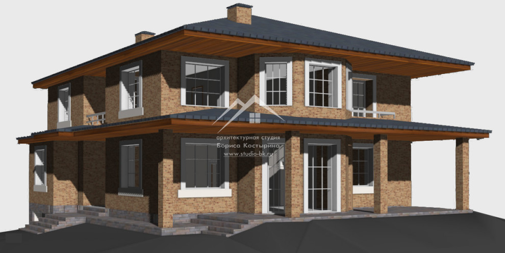 Проект 3х этажного дома в классическом стиле, 560 м²