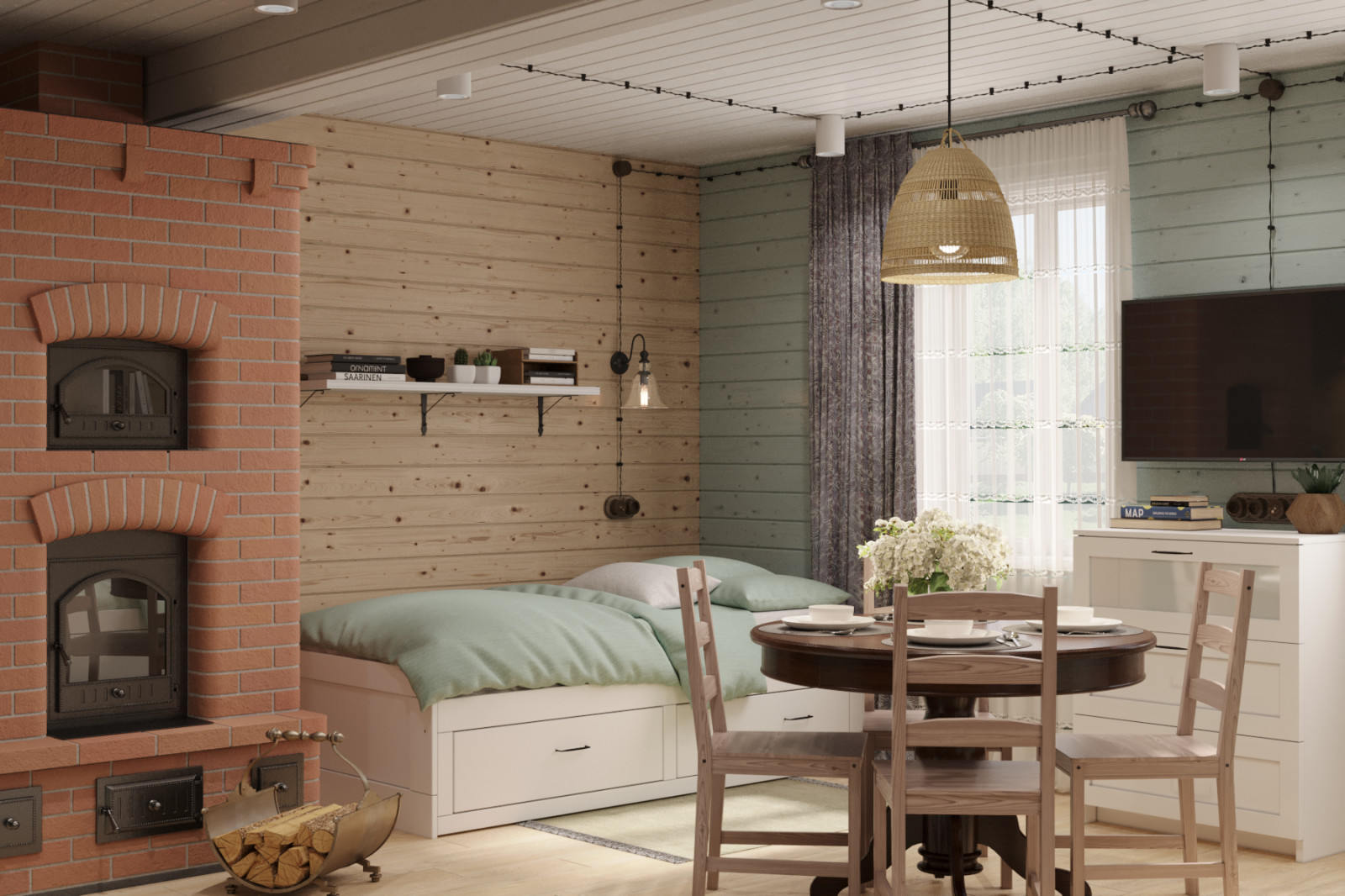 Деревенский дом в скандинавском стиле