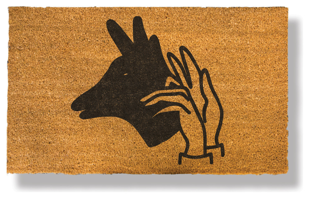 Mat, ''Shadow Puppet Llama'' Contemporary Doormats by