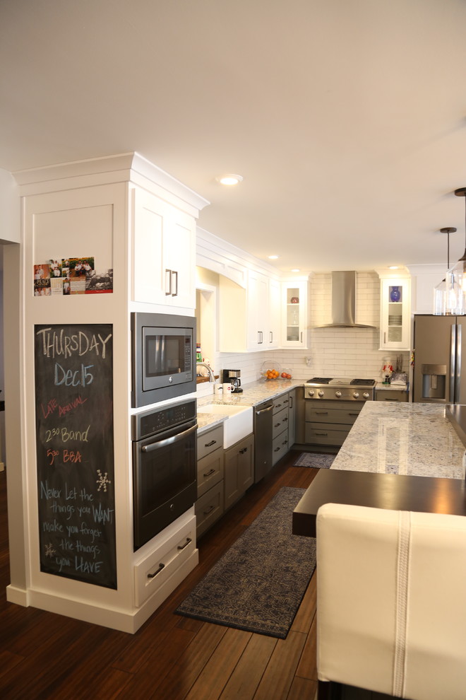 Transitional kitchen photo in Cedar Rapids