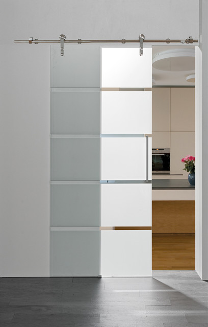 Porte coulissante en verre - Système en applique - Inova maison -  Contemporain - Autres périmètres - par inova maison | Houzz