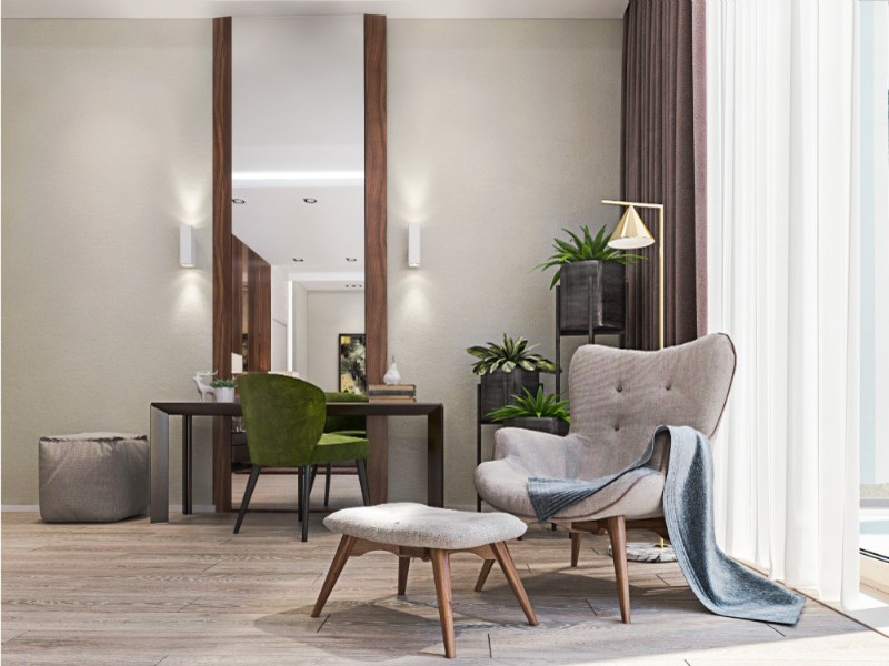 Современный интерьер загородного дома - мебель