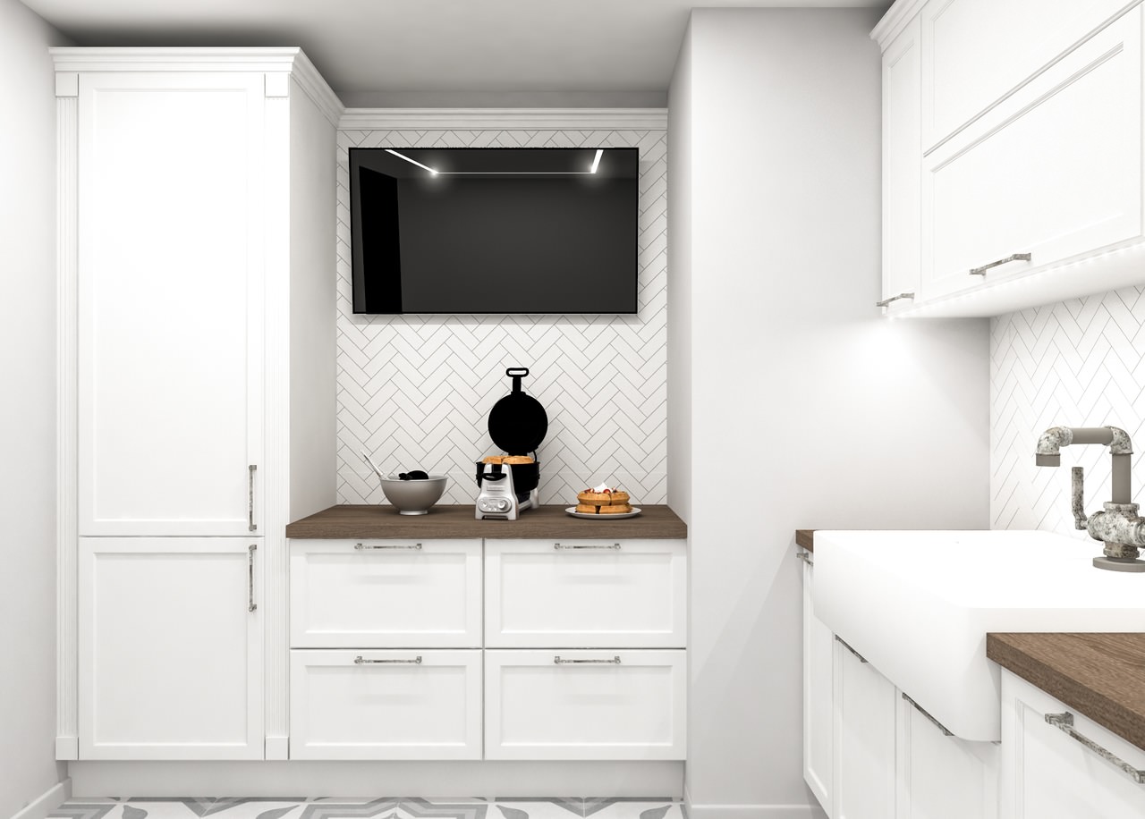 Белая кухня.