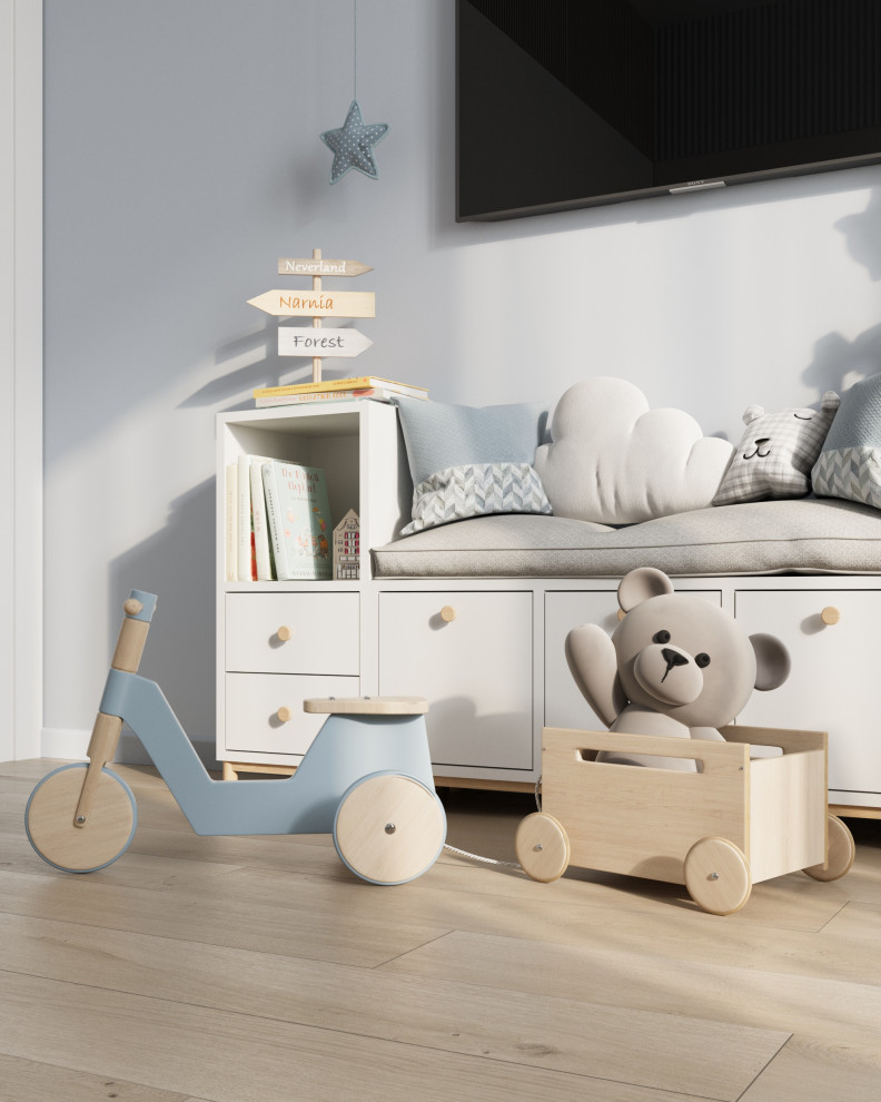 Детская комната для малыша в  постельных комнатах из проекта Дом в п.Княжий