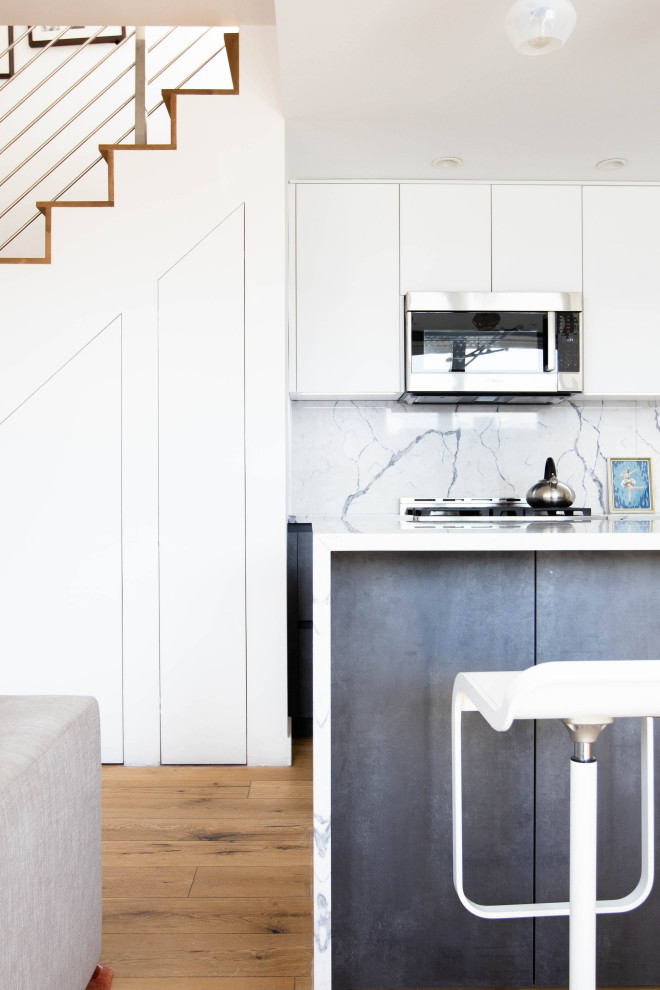 Image showcasing Unique Harlem Penthouse - Kitchen Design & Installation - Modern ...