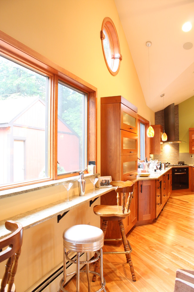 Transitional home design photo in Boston