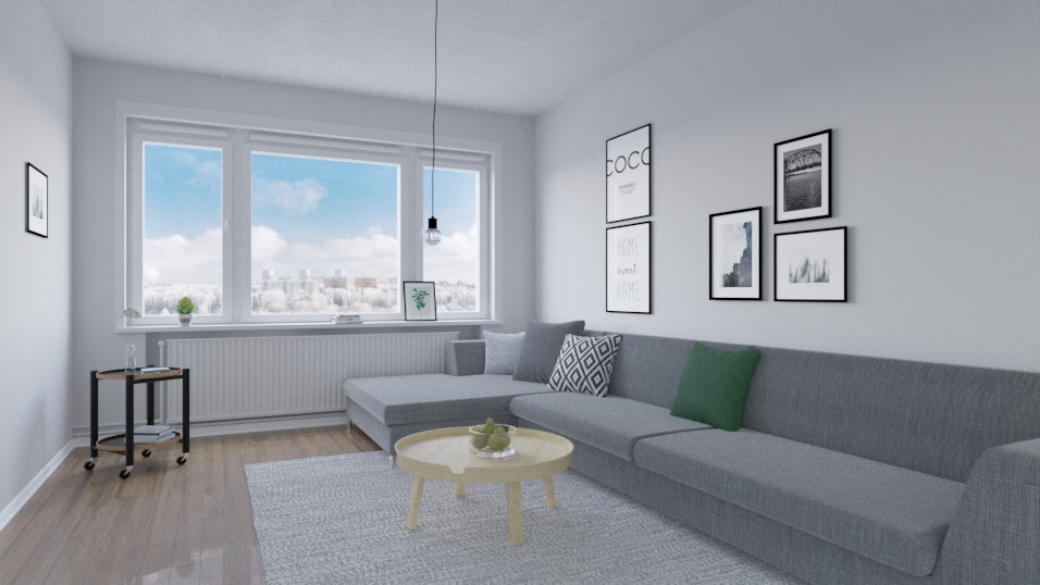 Визуализация интерьера в скандинавском стиле