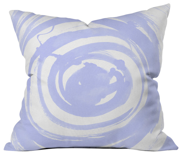 Amy Sia Swirl Pale Blue Throw Pillow Contemporary Decorative