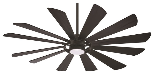 Minka Aire Windmolen 65 Led Ceiling Fan F870l Bs Transitional