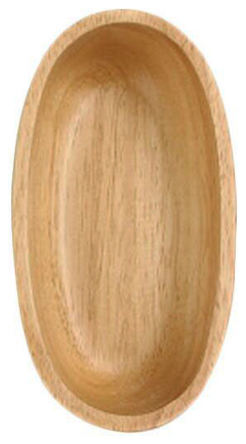 Wooden Dinnerware Fruit, Meat, Bread Plate Hull Form Bowl 15.8 X 8.3 X 4 CM