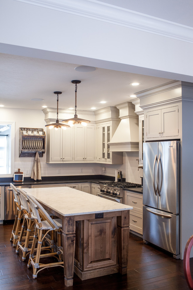 Kitchen - large rustic kitchen idea