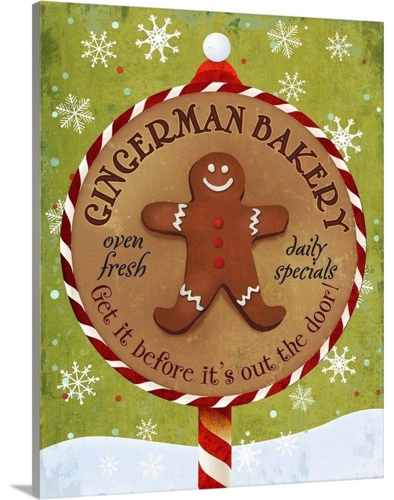"Gingerman Bakery" Wrapped Canvas Art Print, 12"x16"x1.5"