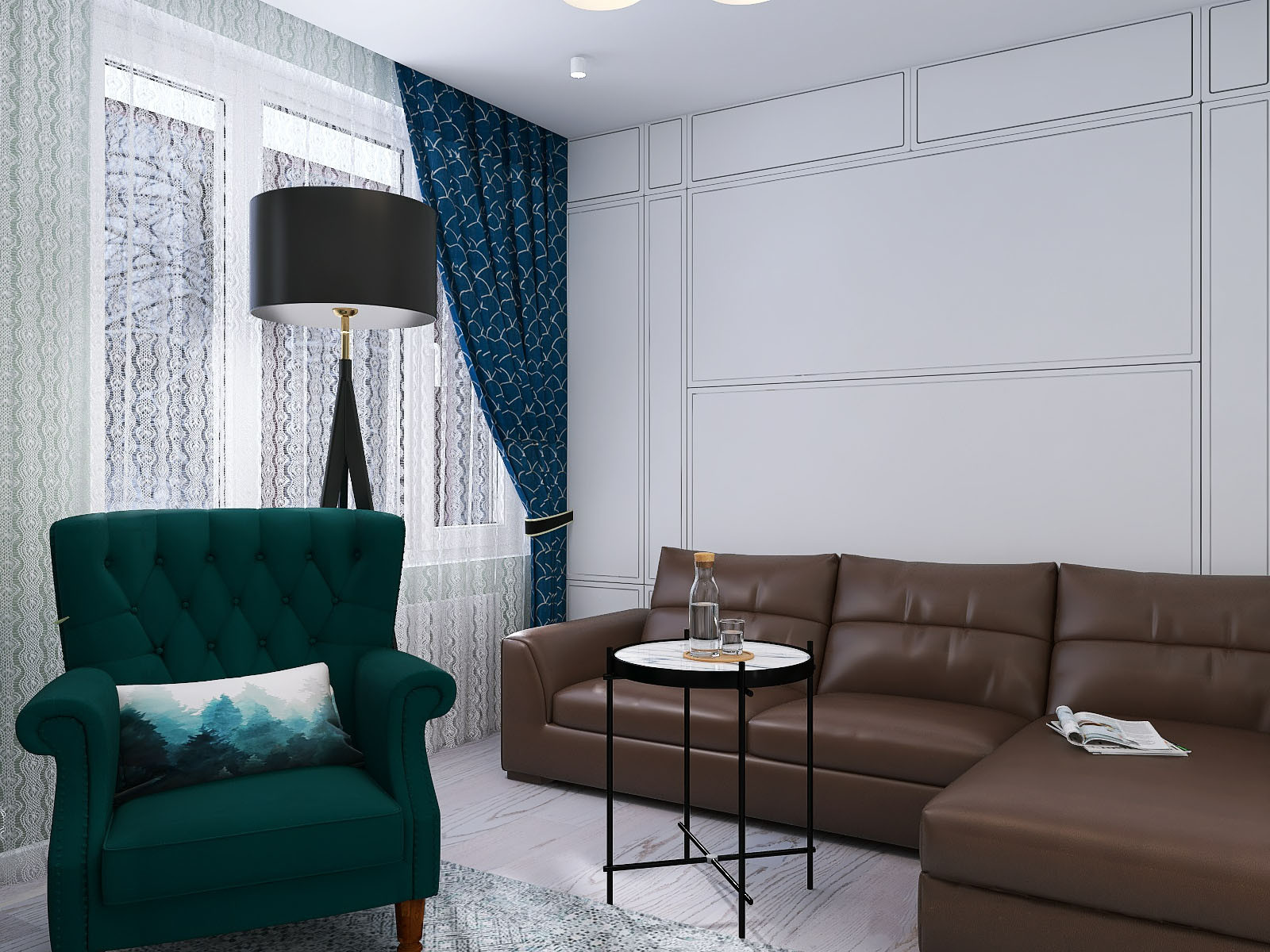 Квартира в старом фонде с балками на потолке