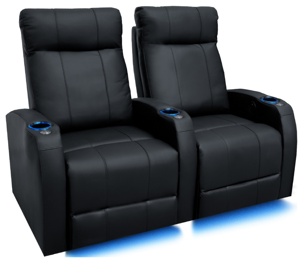 Syracuse Top Grain Genuine Leather Home Theater Seating Theater