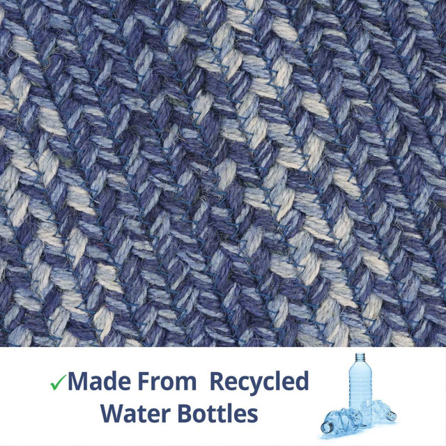 Homespice Decor Indigo Ultra Wool Braided Rugs 5'x8' Rectangular