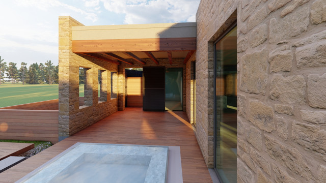 Mayan Riviera Inspired Custom Home tropical-veranda