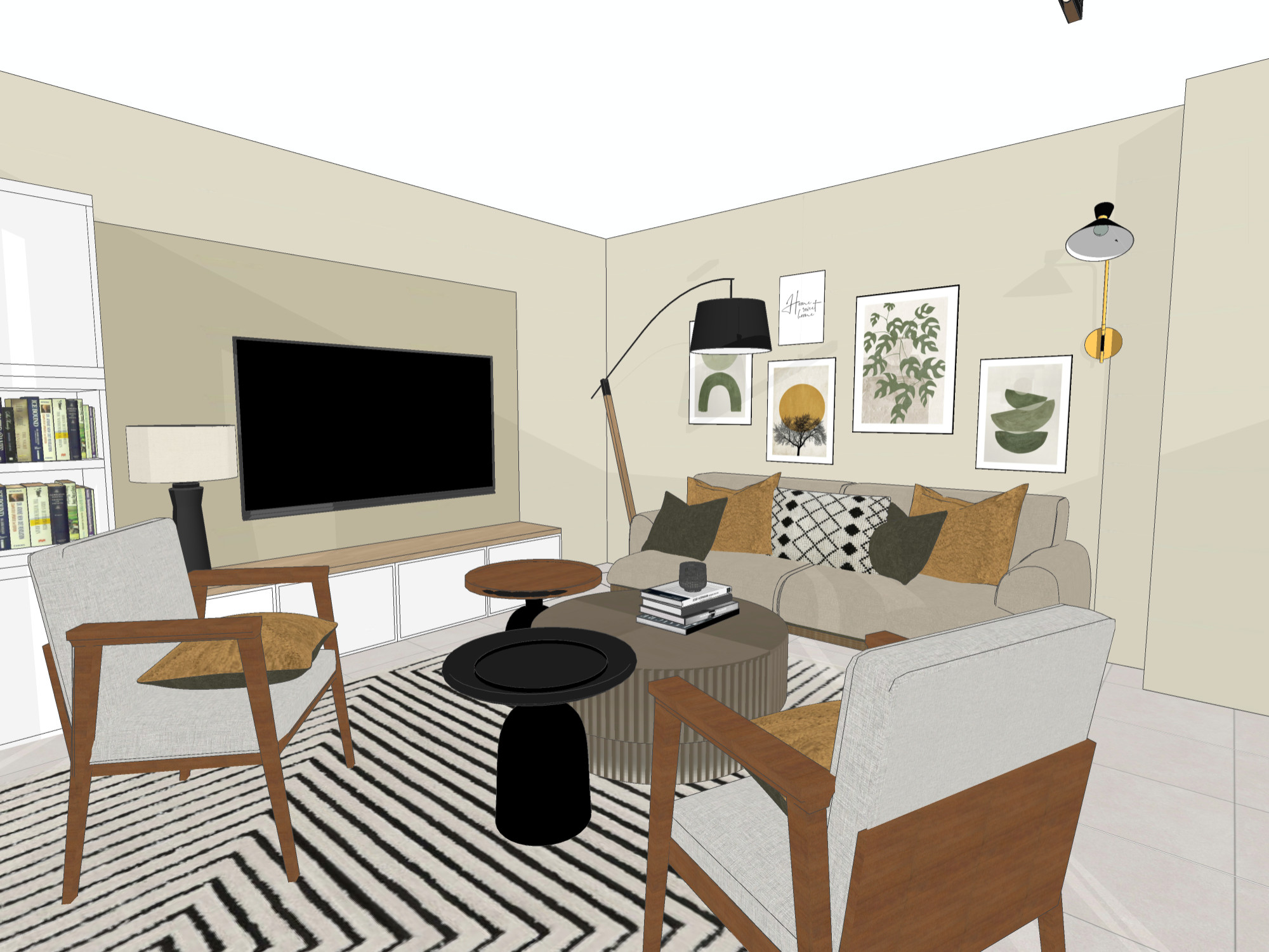 salon masculin contemporain