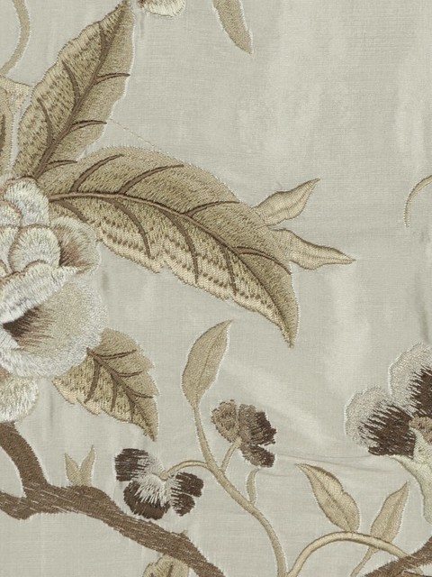 Custom Made Embroidered Dupioni Silk Curtains