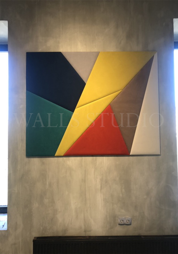 Панно из мягких панелей в шоу-руме партнера