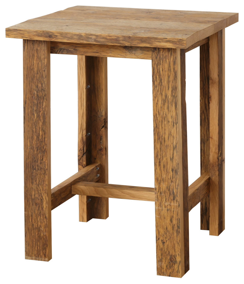 Reclaimed Oak End Table, Natural Rustic Side Tables And End Tables