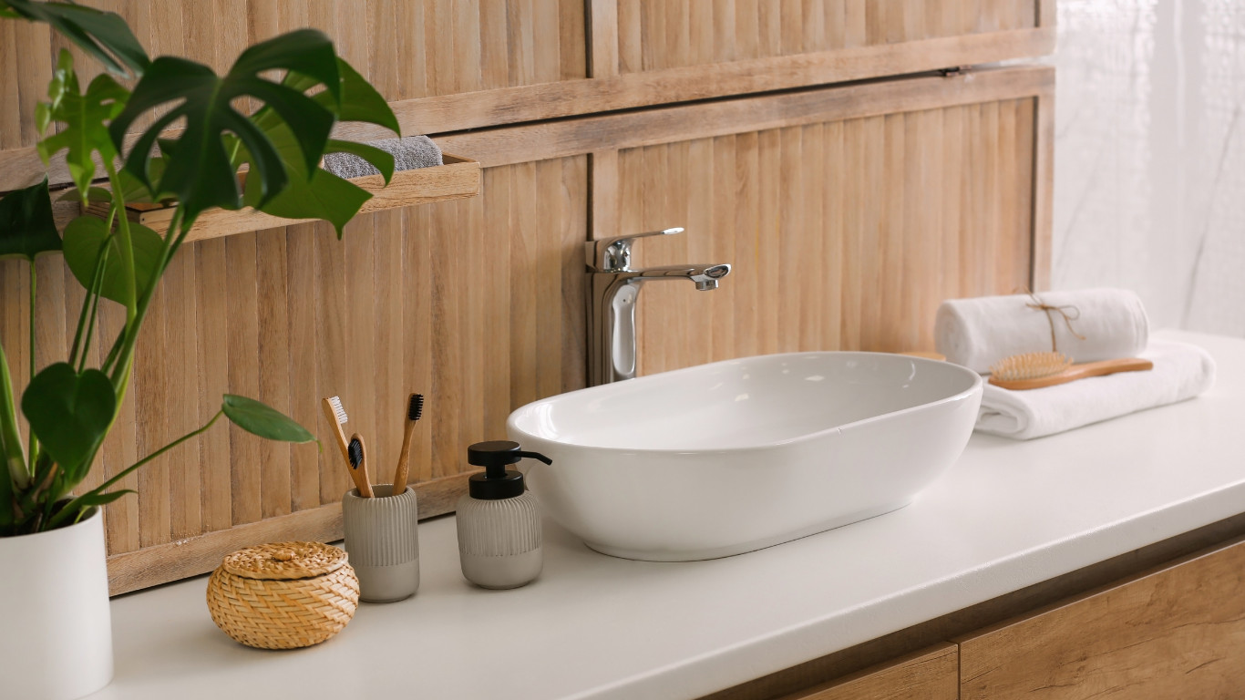 Mediterranean Bathroom Design in Ealing
