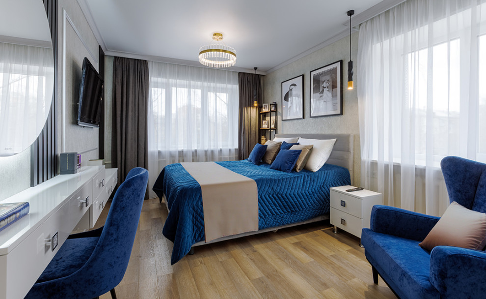 Дизайн трехкомнатной квартиры в современном стиле. 72 кв. м.