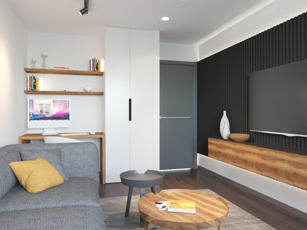 Визуализация интерьера. Однокомнатная квартира для холостяка