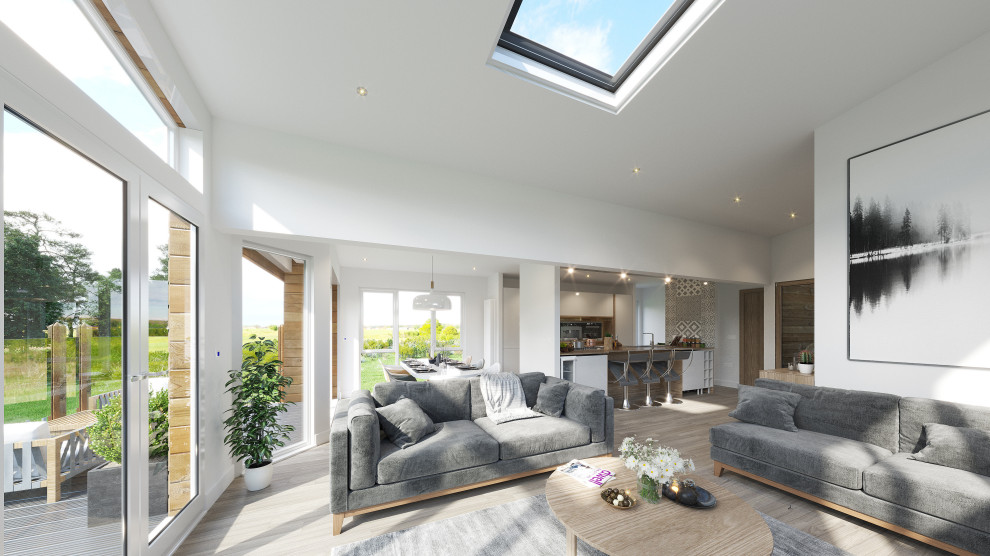 Design ideas for a rustic living room in Dorset.