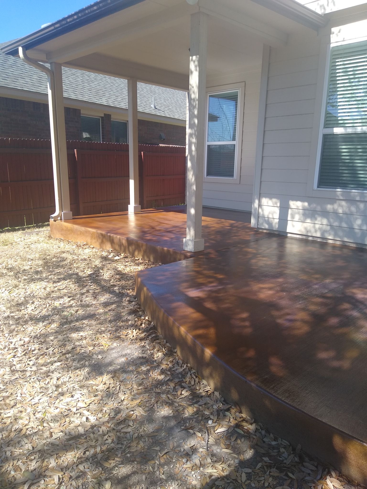 Dever Patio Extension & Acid Stain