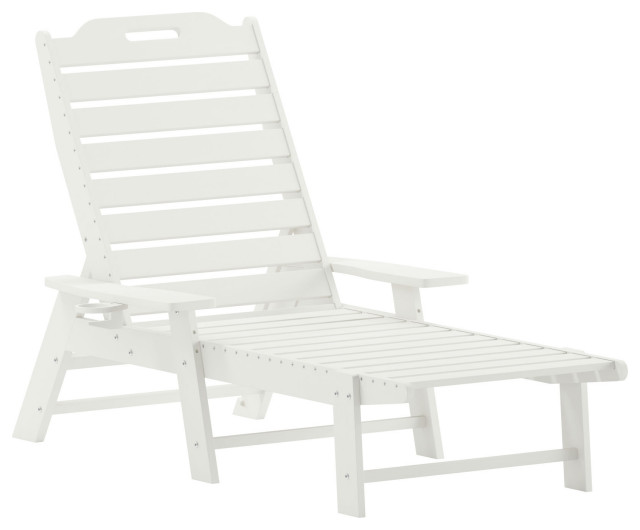 White Adjustable Lounge Chair Transitional Outdoor Lounge Chairs