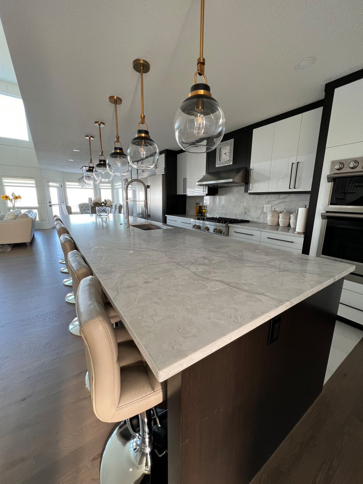 Timeless Elegance (Calacatta quartz + High Gloss)