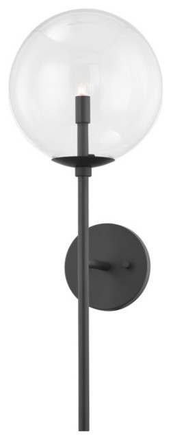 Troy Madrid 1 Light Wall Sconce B8201-SBK - Iron And Steel